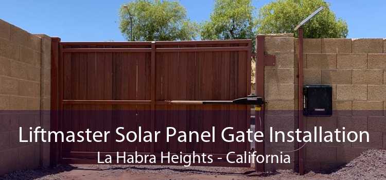 Liftmaster Solar Panel Gate Installation La Habra Heights - California